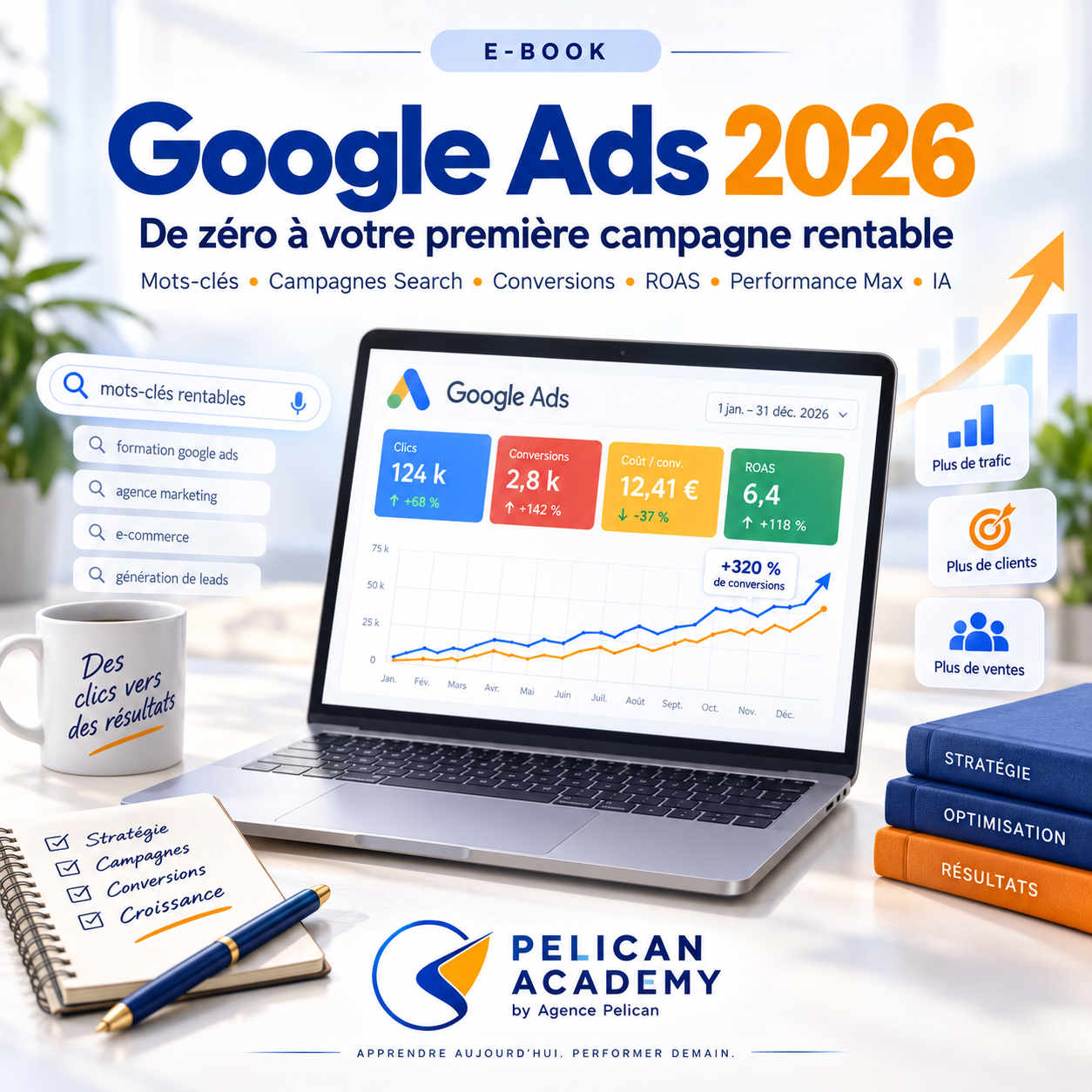 Couverture — Google Ads 2026 — De zéro à votre première campagne rentable
