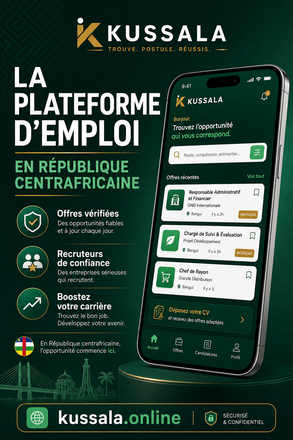 Kussala — La plateforme d'emploi en République centrafricaine