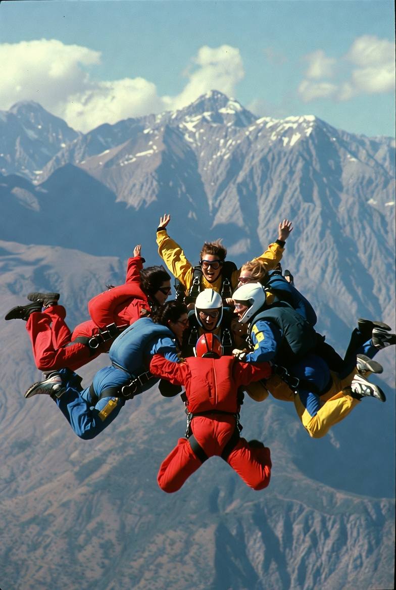 Saut en parachute en tandem — Agence Pélican