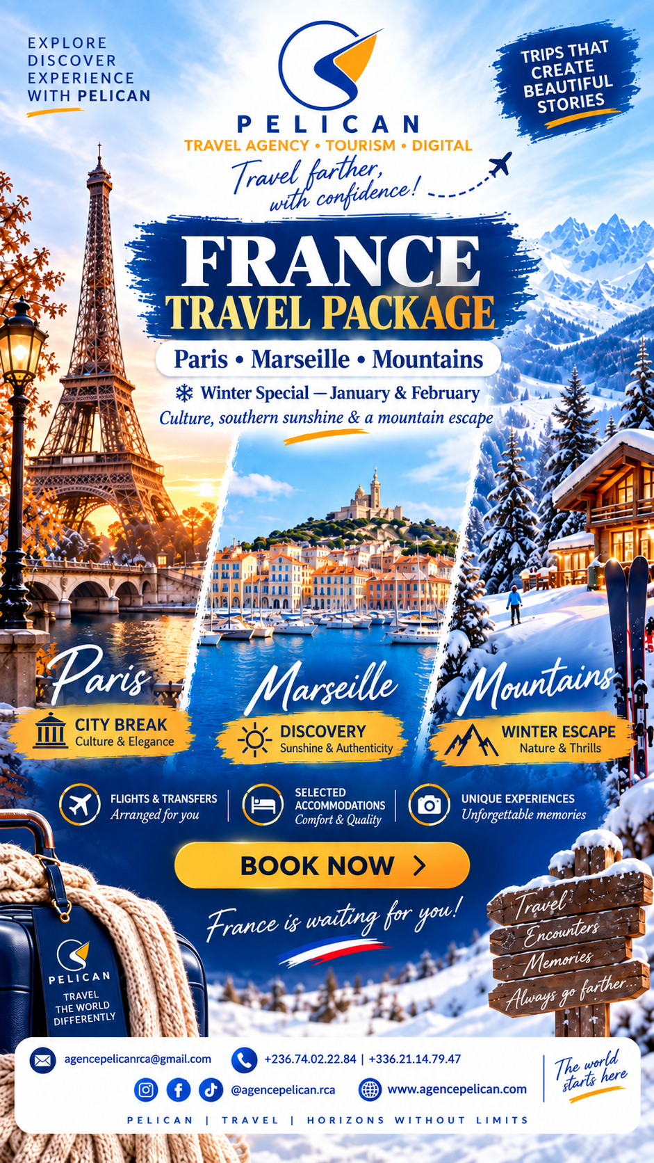 France Travel Package — affiche officielle du séjour