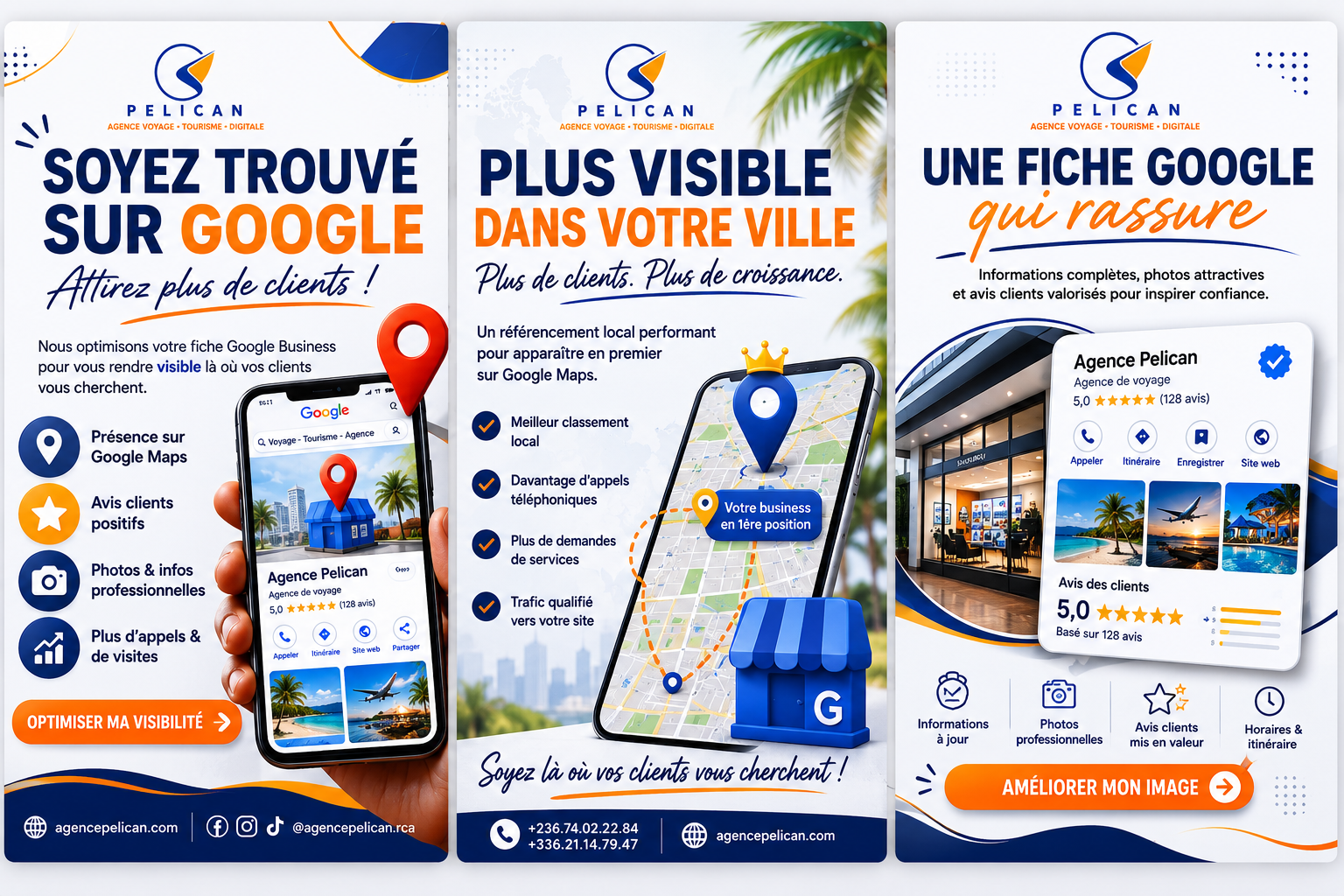 Visuel Pélican pour la visibilité locale