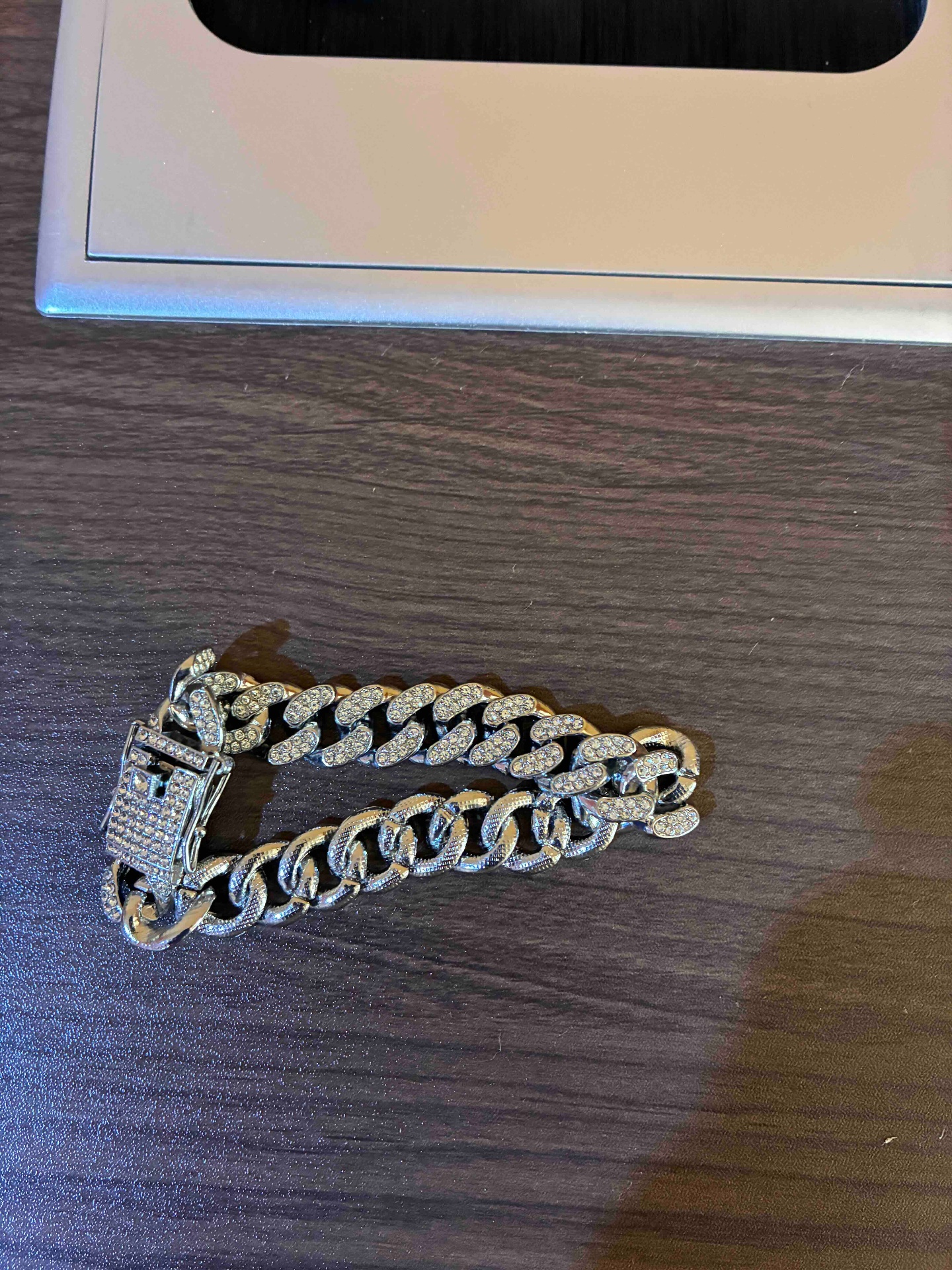 Bracelet Cuban Link iced-out