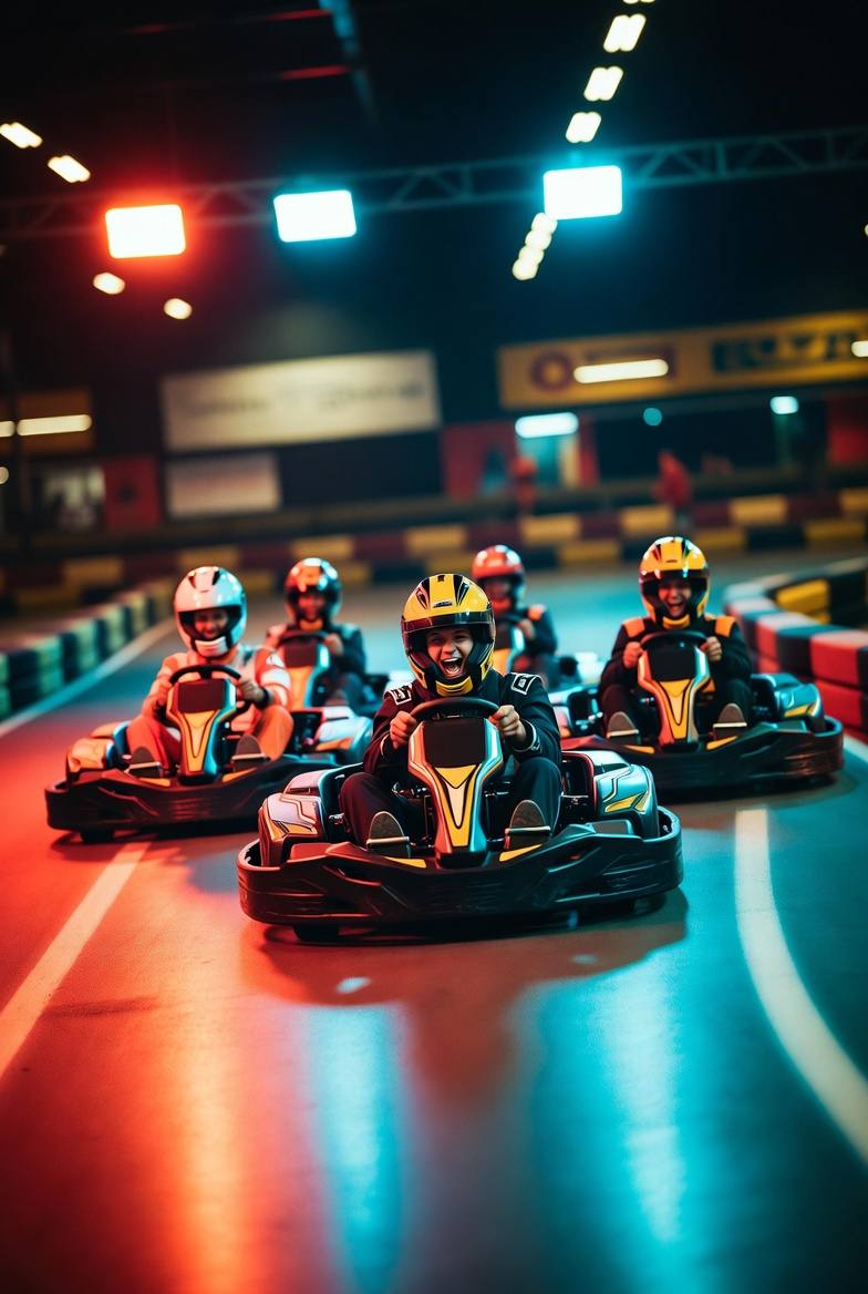 Karting indoor — Agence Pélican