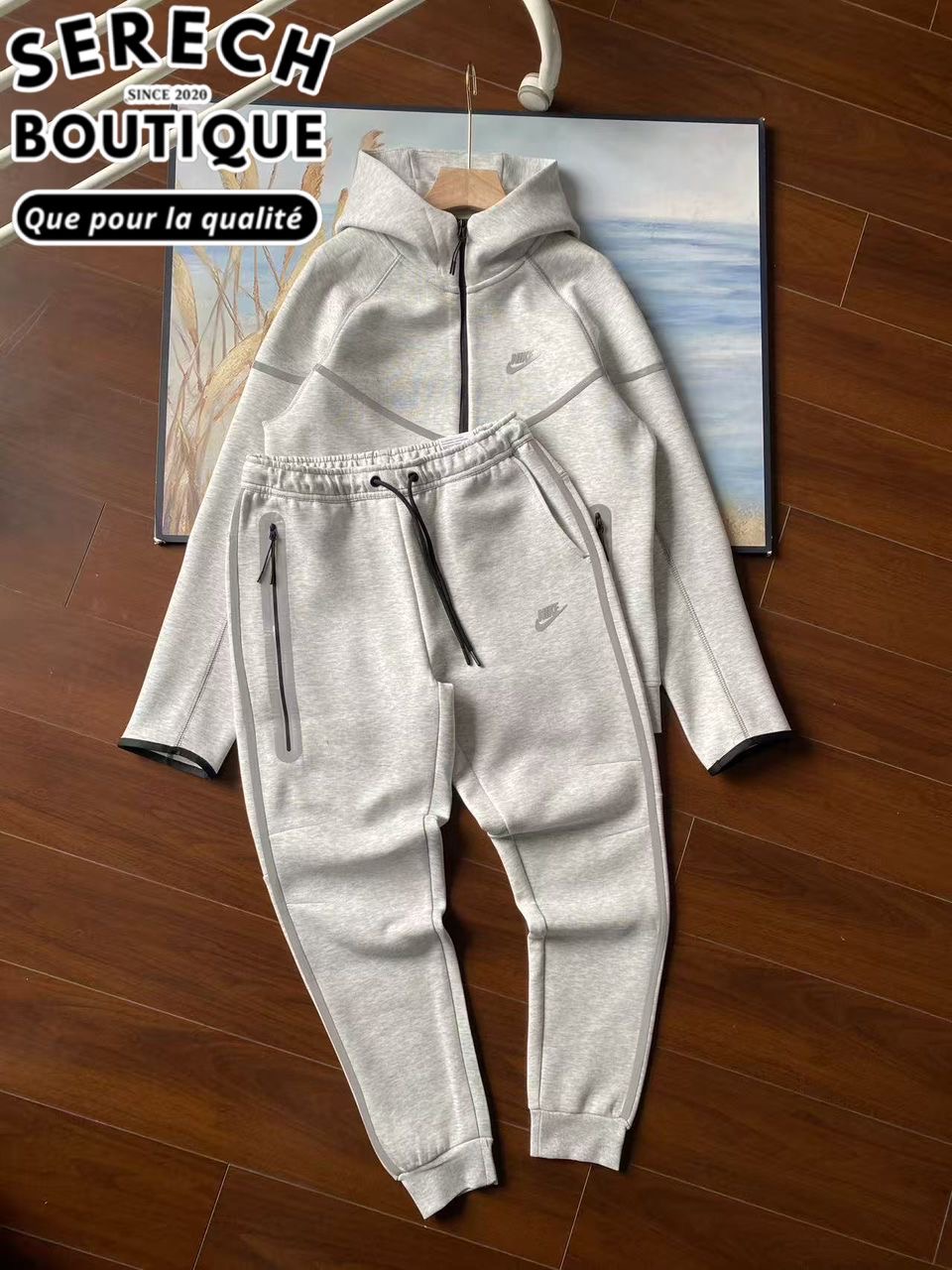 Ensemble Nike Tech Fleece gris