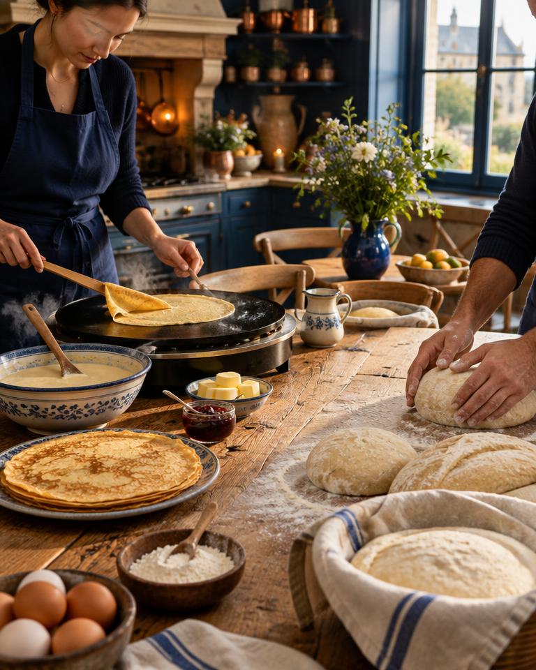 Illustration — Apprendre à faire des crêpes et galettes